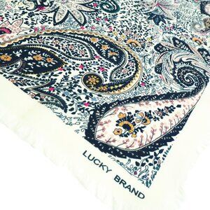 Cream Paisley Lucky Brand 100% Cotton Bandana